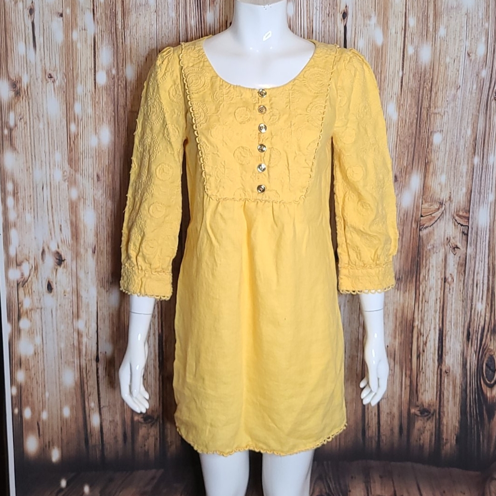 Juicy Couture linen peasant tunic dress